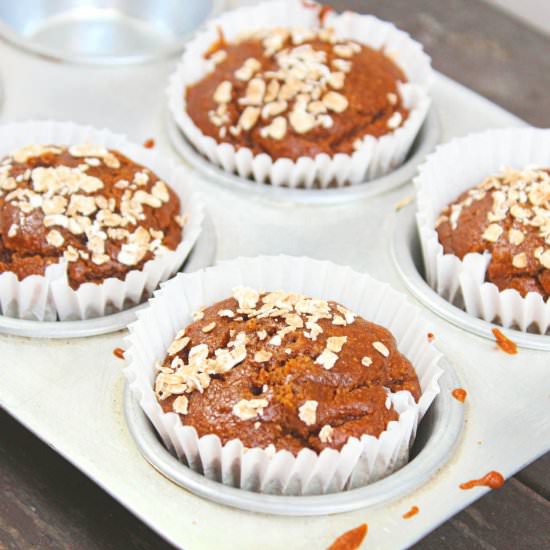 Healthy Banana Oats Muffins - Recipe photo by Delighted Baking