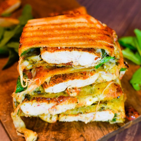 Italian Grilled Chicken Panini Sand - Recipe photo by dudethatcookz