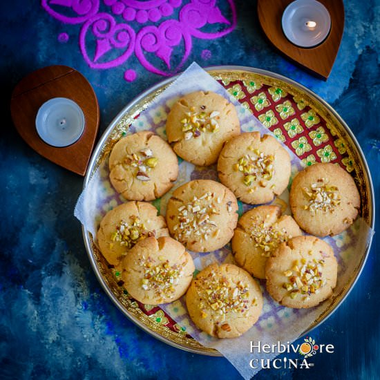 Nankhatai Indian Shortbread Cookies - Recipe photo by Herbivore Cucina