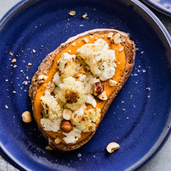 Hazelnut Romesco Sauce Toast - Recipe photo by snixykitchen