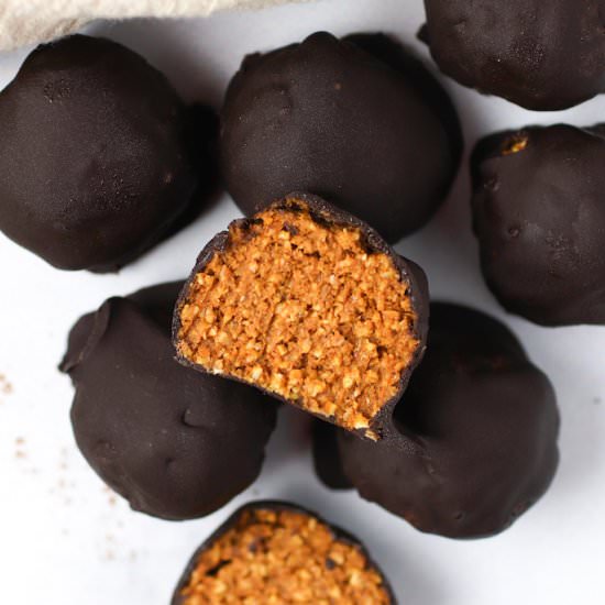 Chocolate Covered Pumpkin Truffles - Recipe photo by spinach4breakfast