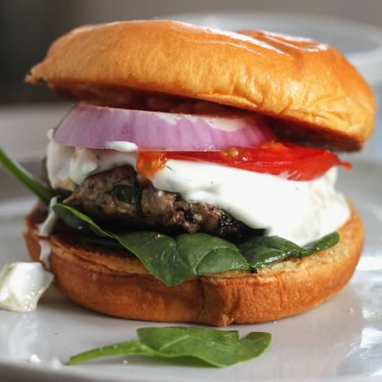 Greek Lamb Burgers - Recipe photo by Rachael_Rysz