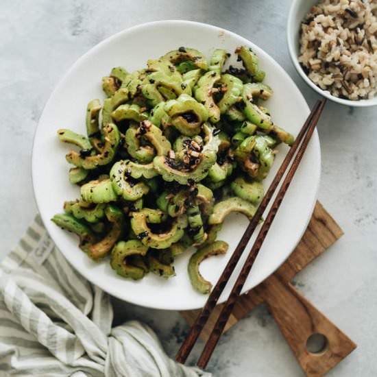 Stir Fried Bitter Melon - Recipe photo by omnivorescookbook