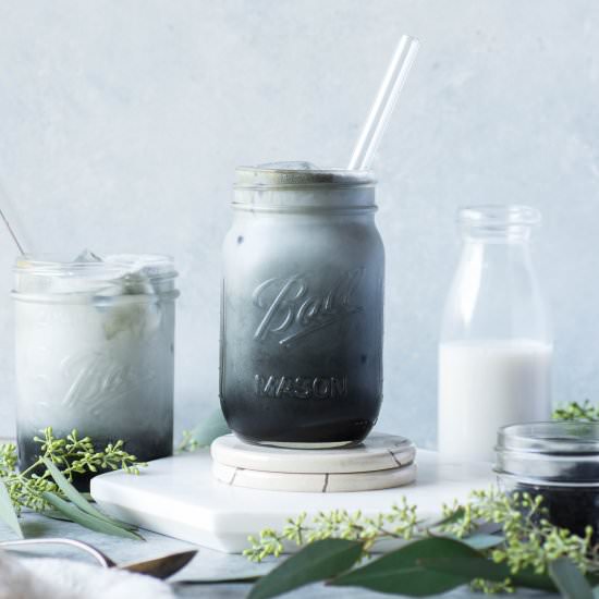 Iced Activated Charcoal Latte - Recipe photo by nyssas_kitchen