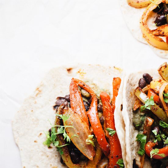The BEST Vegetarian Fajitas - Recipe photo by asimplepalate