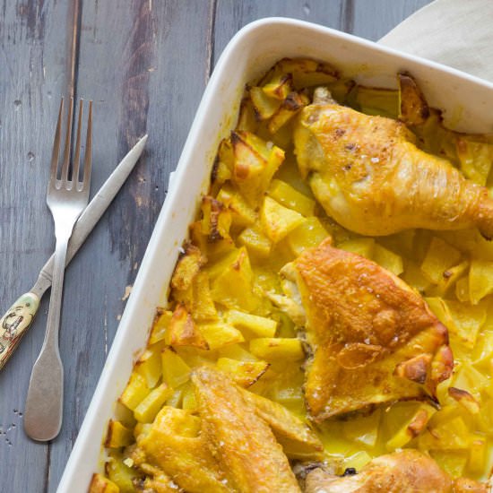 Rooster with turmeric and mayo - Recipe photo by streghetta in cucina