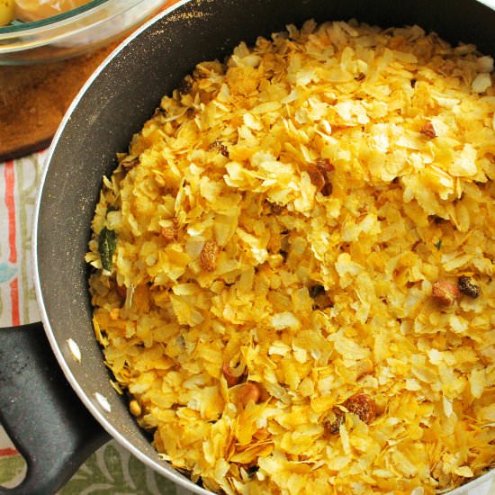 Roasted Flattened (Beaten)Rice Poha - Recipe photo by spiceinthebox