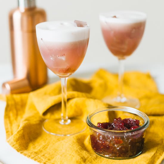 Basil Syrup Peruvian Pisco Sour - Recipe photo by jojotastic
