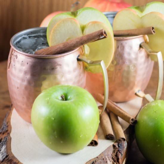 APPLE BOURBON MOSCOW MULE - Recipe photo by noshingwiththenolands