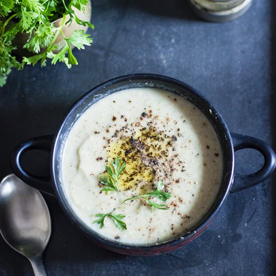 Mushroom Leek Soup - Recipe photo by onetsp