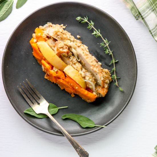 Sweet Potato Apple Turkey Bake - Recipe photo by the food blog