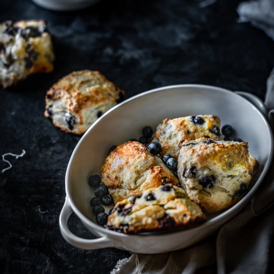 Blueberry Chocolate Scones - Recipe photo by ashortgirlsfeast