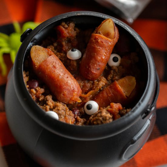 Witch Fingers in Chili - Recipe photo by awayfromthebox