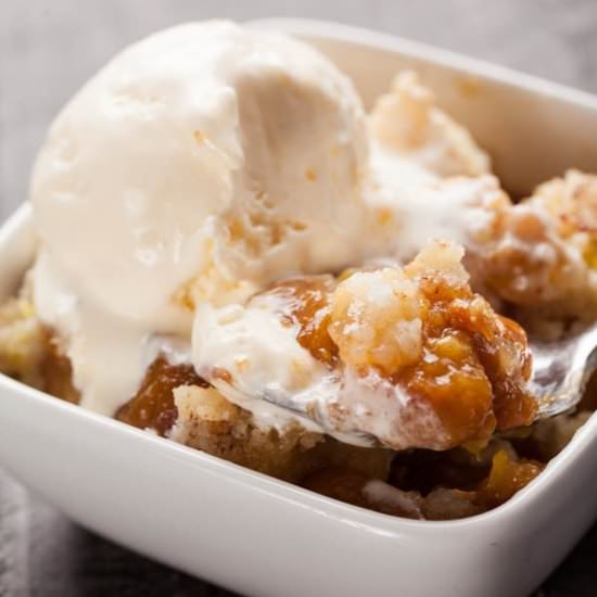 The World's Best Peach Crisp Recipe - Recipe photo by Home Baked Joy