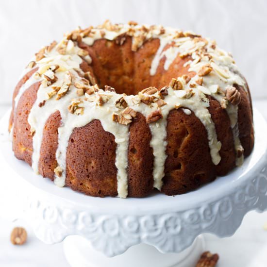 Apple Bundt Cake with Maple Glaze - Recipe photo by cookingformysoul