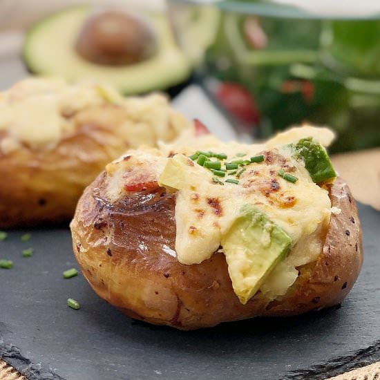 Chicken Mornay Baked Potatoes - Recipe photo by chef not required