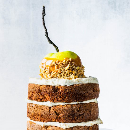 Cashew Caramel Apple Cake - Recipe photo by piesandtacos