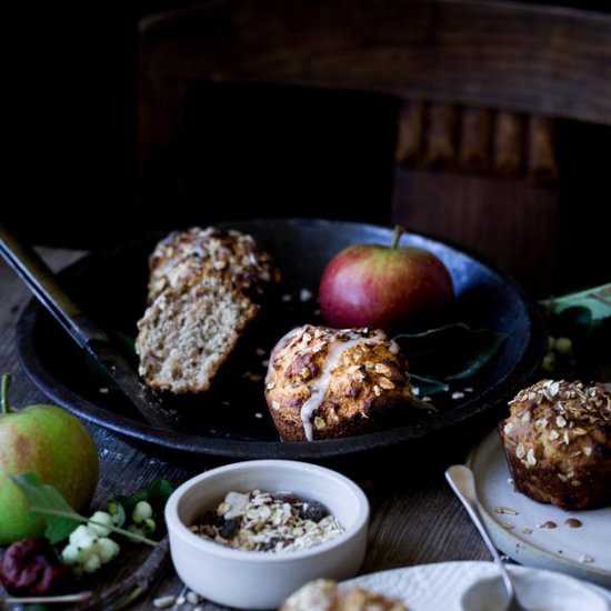 Vegan apple breakfast muffins - Recipe photo by TheLittlePlantation