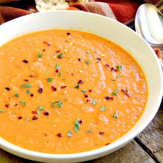 CREAMY TOMATO SOUP (DAIRY FREE) - Recipe photo by BobbisKozyKitchen