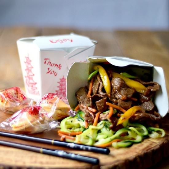 Beef Zoodle Stir Fry - Recipe photo by BobbisKozyKitchen