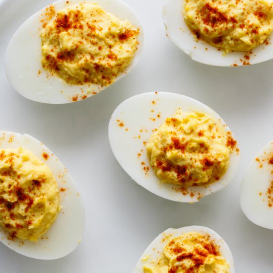 Deviled Eggs - Recipe photo by Downshiftology