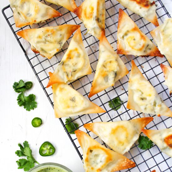 Stuffed Jalapeno Wontons - Recipe photo by Horses &amp; Heels