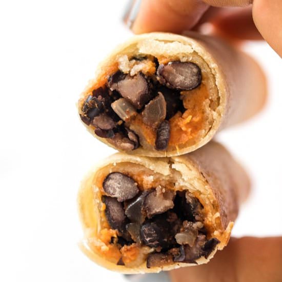 Sweet Potato & Black Bean Taquitos - Recipe photo by simplyquinoa