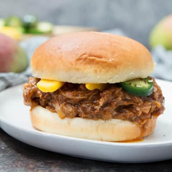 Slow Cooker Mango Pulled Pork - Recipe photo by honeyandbirch