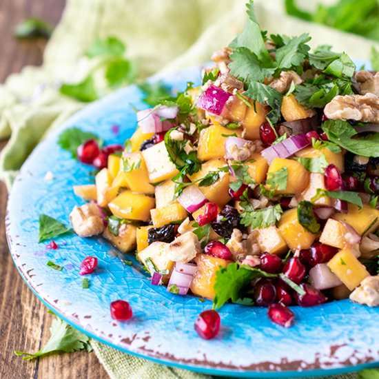Fall Pomegranate Pumpkin Salad - Recipe photo by Raw Revive