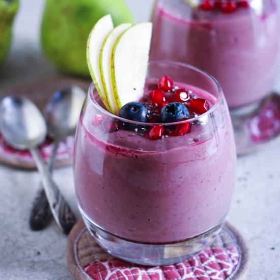 Pear Blueberry Ginger Smoothie - Recipe photo by Tashasartisanfoods