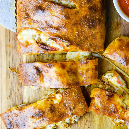 Italian Beef and Pepperoni Stromboli - Recipe photo by dudethatcookz