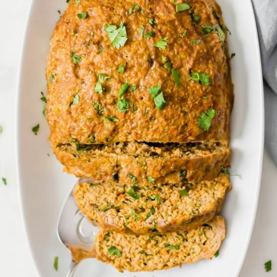 Ginger Cilantro Turkey Meatloaf - Recipe photo by paleoinpdx