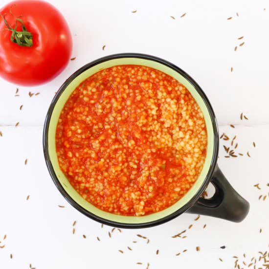 Tomato and Couscous Soup - Recipe photo by Searchingforspice
