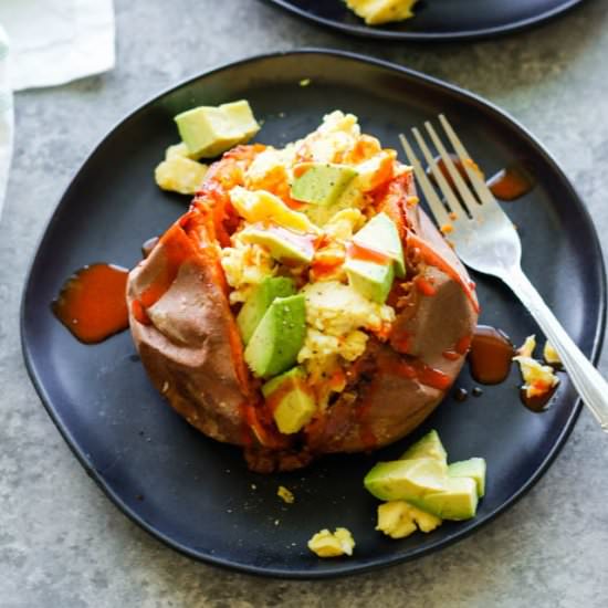 Stuffed Sweet Potato Meal Prep - Recipe photo by mealpreponfleek