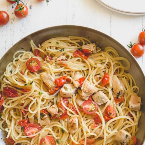 Fresh Cherry Tomato Pasta - Recipe photo by BusyCooks