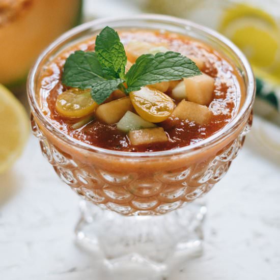Melon gazpacho (in German) - Recipe photo by yellowgirl