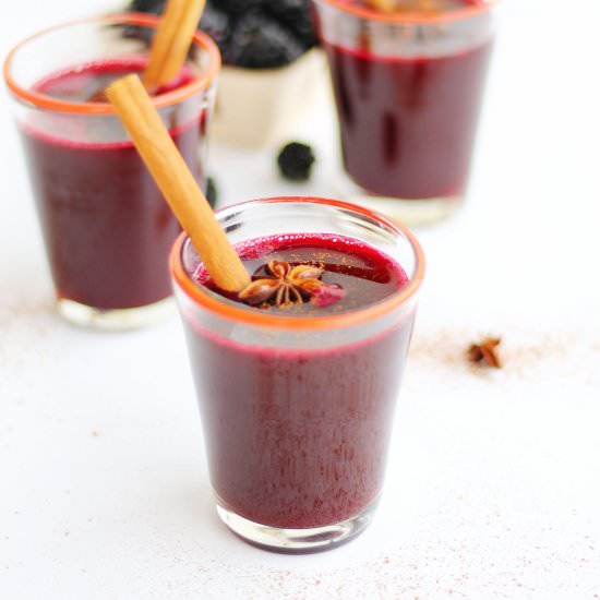 mulled blackberry apple cider - Recipe photo by Rhubarbarians