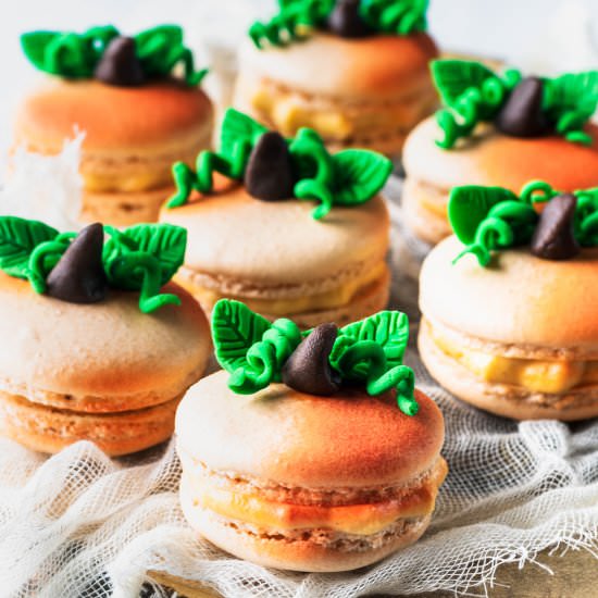 Pumpkin Macarons - Recipe photo by piesandtacos