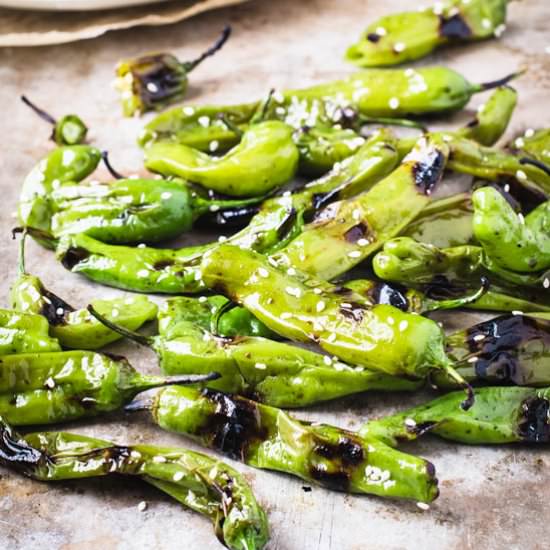 Grilled Shishito Peppers - Recipe photo by crazyinspiredlife