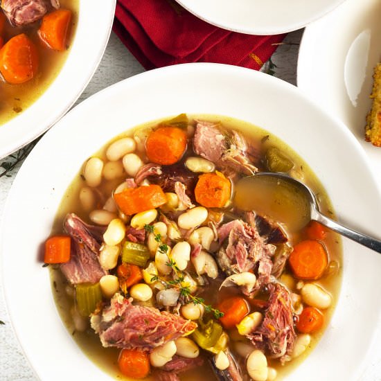 White Beans Smoked Ham Shank Soup - Recipe photo by Hummingbirdthyme