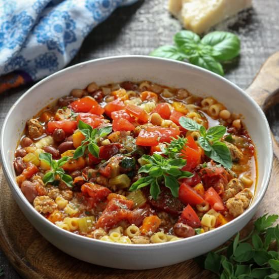 Instant Pot Pasta e Fagioli - Recipe photo by Give it Some Thyme