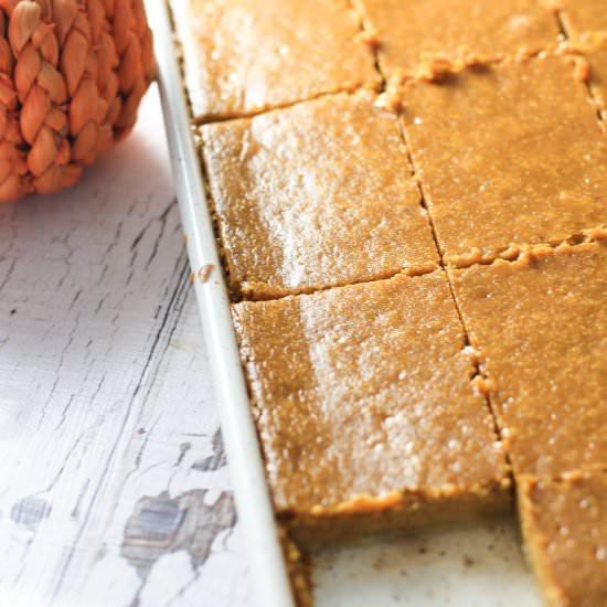 Sheet Pan Pumpkin Pie - Recipe photo by laughingspatula.com