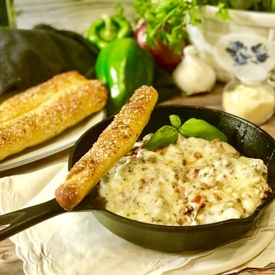 Keto Italian Skillet Bake - Recipe photo by JamieinaKetoKitchen