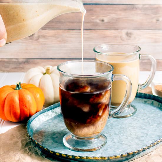 Dairy-Free Pumpkin Spice Creamer - Recipe photo by asliceofsweet