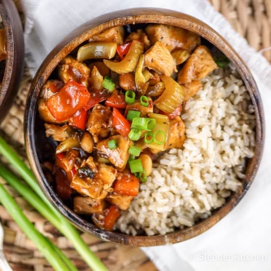 Healthy Kung Pao Chicken - Recipe photo by SlenderKitchen