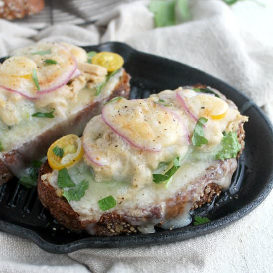 Cheddar Pesto Tuna Melt - Recipe photo by jennyrawn