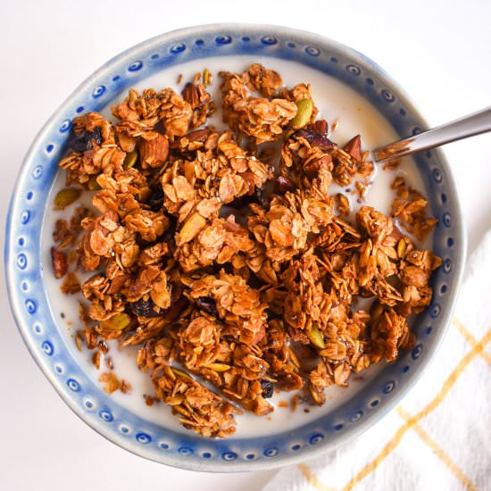 Crunchy Honey Almond Granola - Recipe photo by ibroughtbread