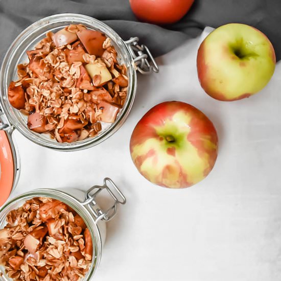Apple Pie Overnight Oats - Recipe photo by Sarah Gold Nutrition