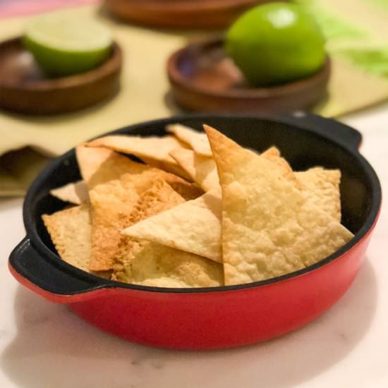 Lazy Low-Carb Tortilla Chips - Recipe photo by Appetite For Energy