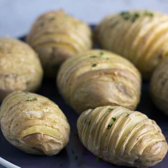 Easy Hasselback Potatoes recipe - Recipe photo by Mandy Sneaky Veg